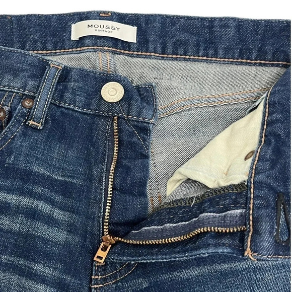 MOUSSY VINTAGE Elgin Distressed Stretch Skinny Ankle Jeans Blue Wash Size 26 - Picture 9 of 13